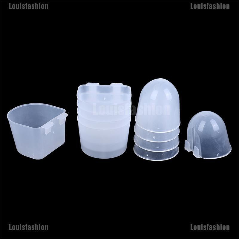 Ready Stock 5pcs Bird Feeder Round Square Bottom Feeder Bowl
