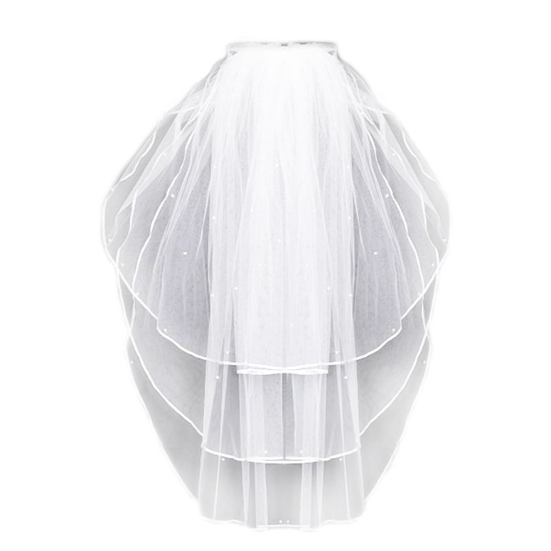 white tulle veil