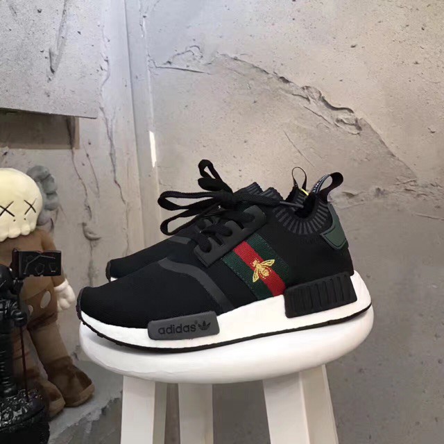 Adidas Nmd R1 Gucci Bee White mens Fashion Footwear on Carousell