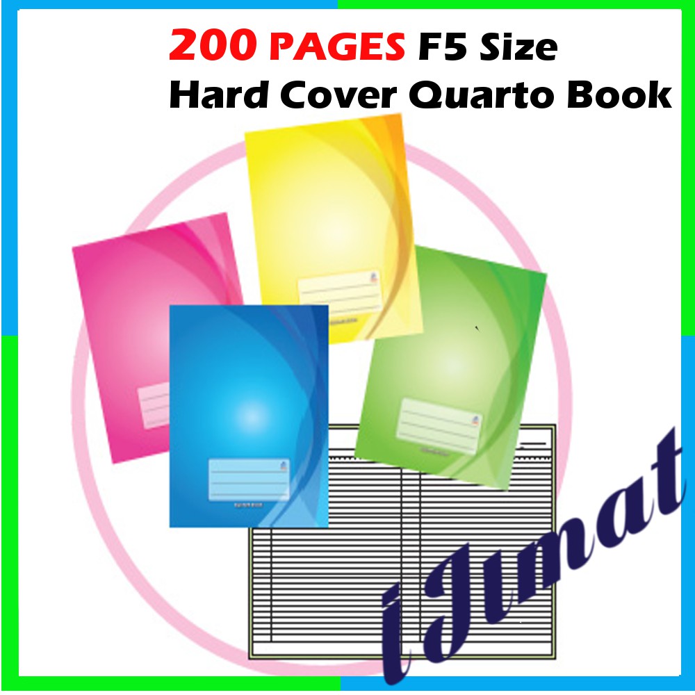 200Pages F5 SIZE HARD COVER QUARTO LOG BOOK / F5 SIZE NOTE BOOK (SINGLE Sns-Brigh10