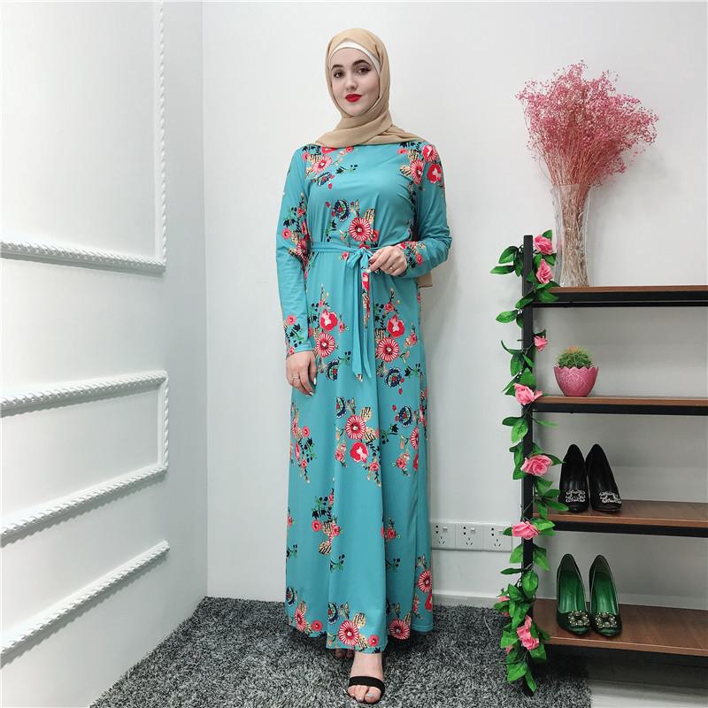 Kebaya New Fashion Floral Abaya  Kaftan Muslimah Dresses 