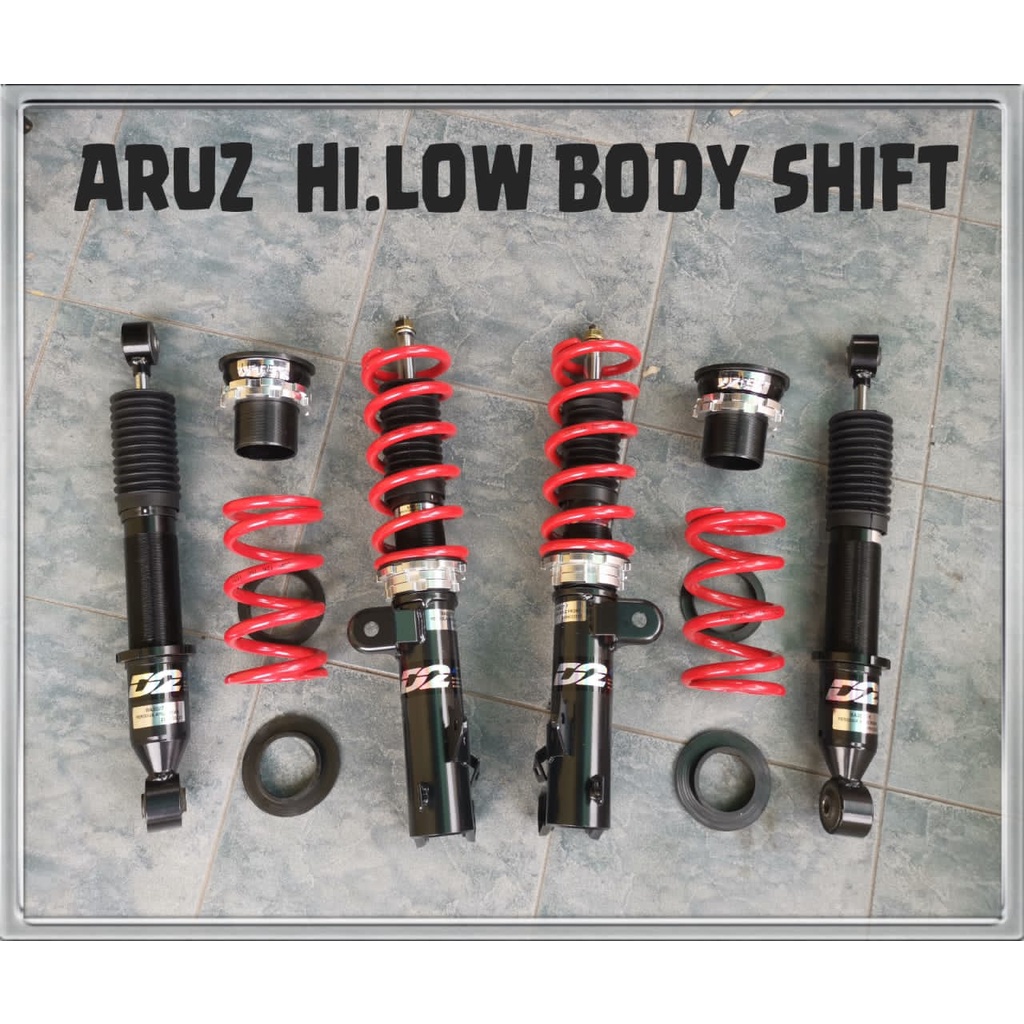 D2 Adjustable High Low Body Shift Absorber Spring Set Perodua Aruz