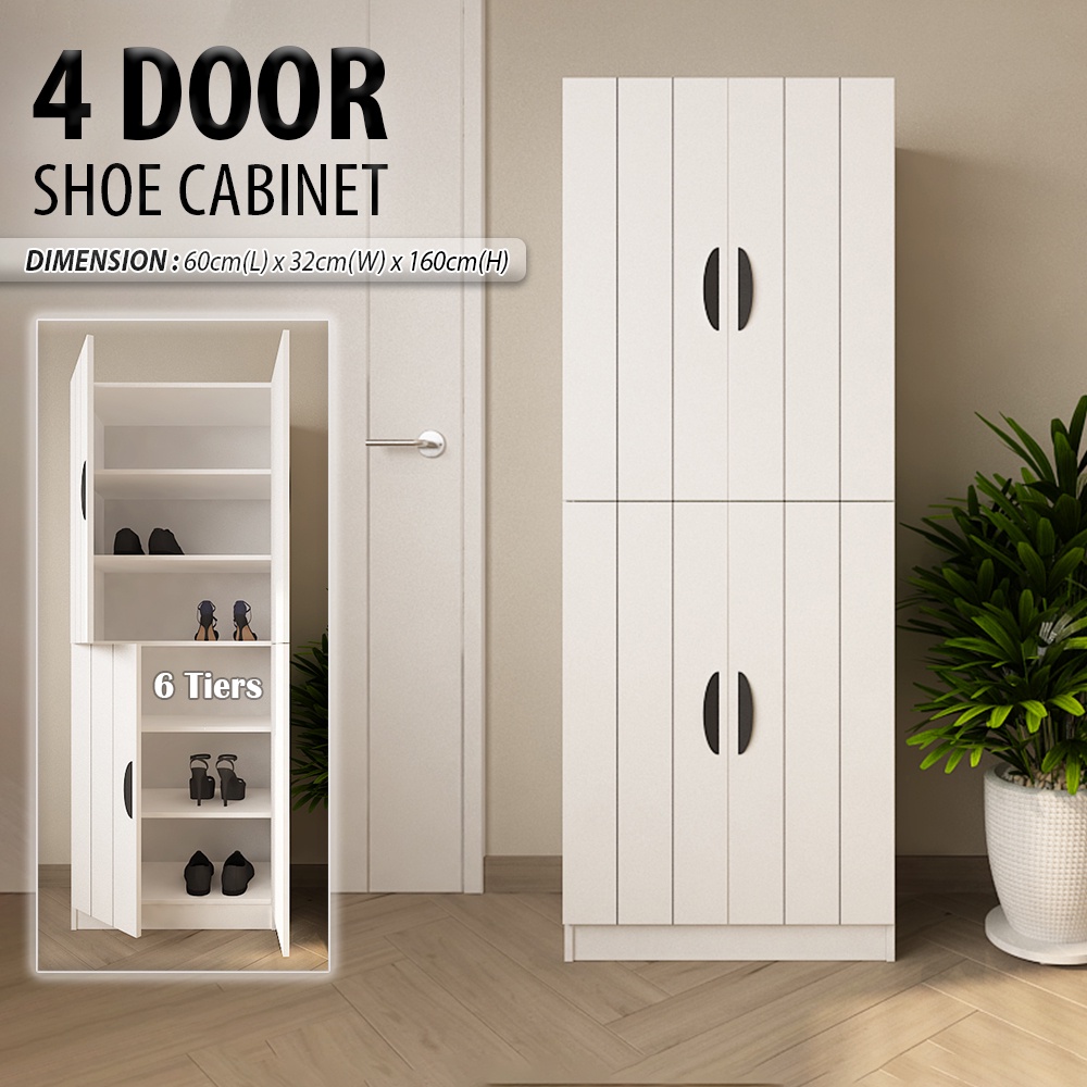 HP066 Shoe With 4 Door Large Size Shoe Shoe Rack Wooden