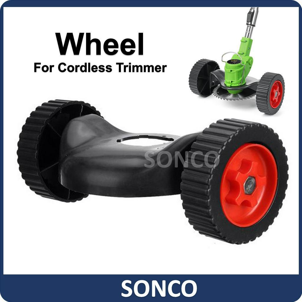 Wheel For Cordless Grass Trimmer Blades Lawn Mower Spare Parts Alat Ganti Mesin Potong Rumput Roda Bateri Grass Cutter