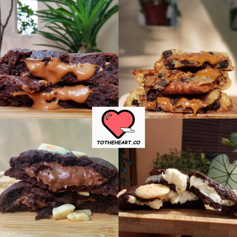 Browned Butter & Stuffed cookies  4/6 cookies Nutella, Smore's, Matcha  Totheheart.co