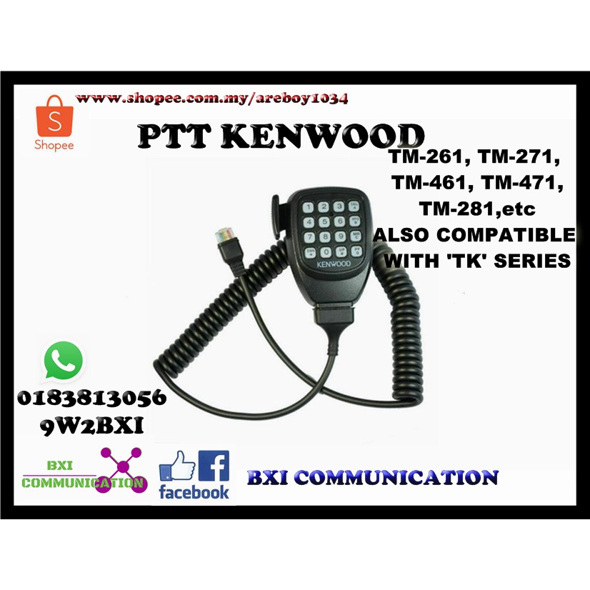 PTT KENWOOD HAND MIC FOR TM261A/271A/281 TM471A TMD710A TK868 TM