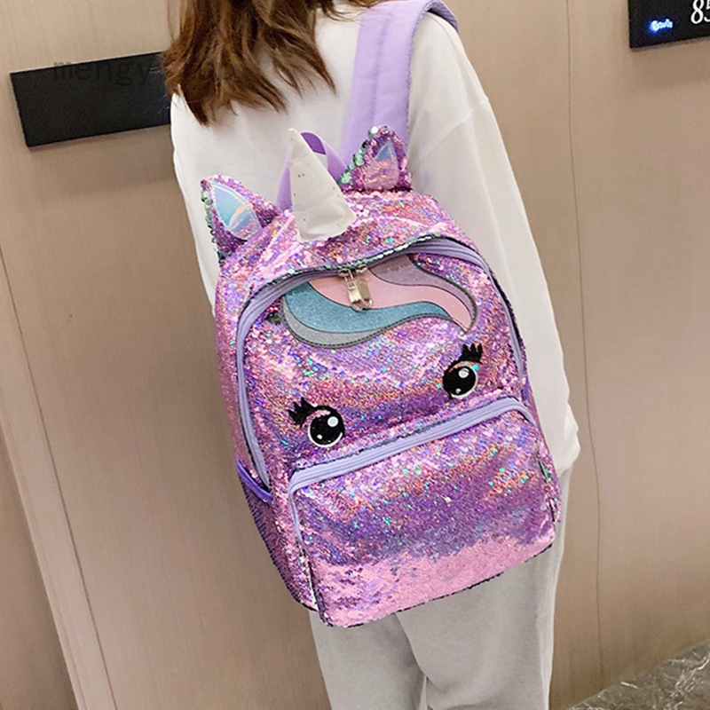 glitter school backpack