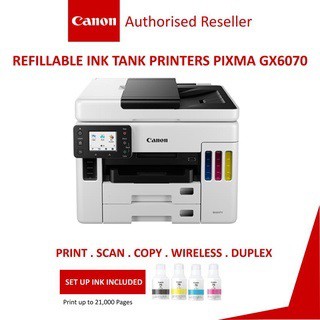 CANON MAXIFY GX6070 GX7070 EASY REFILLABLE INK TANK, WIRELESS AIO ...