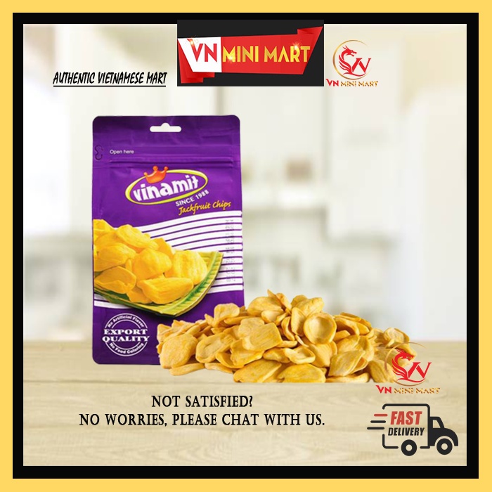 Vinamit Jackfruit Chips 100gr/210gr - Mít Sấy Vinamit Việt Nam 100gr/210gr (Mit Say Vietnam) - Sayuran Kering/蔬菜