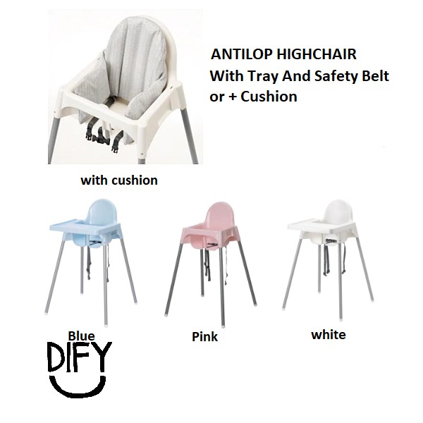 Ready Stock Ikea Antilop Highchair With Tray And Safety Belt Or