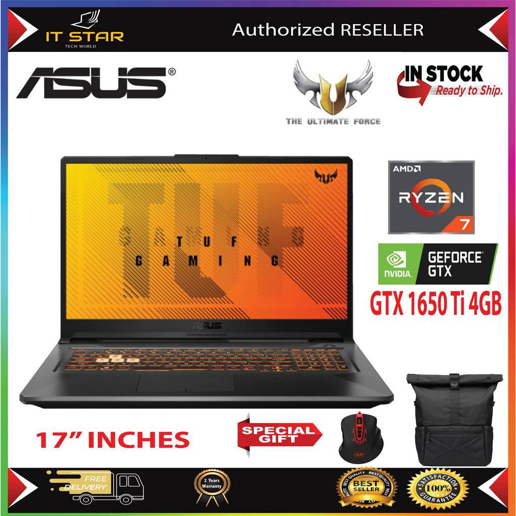 Asus TUF Gaming A17 FA706IIH7079T Laptop, Ryzen 74800H, 8GB DDR4