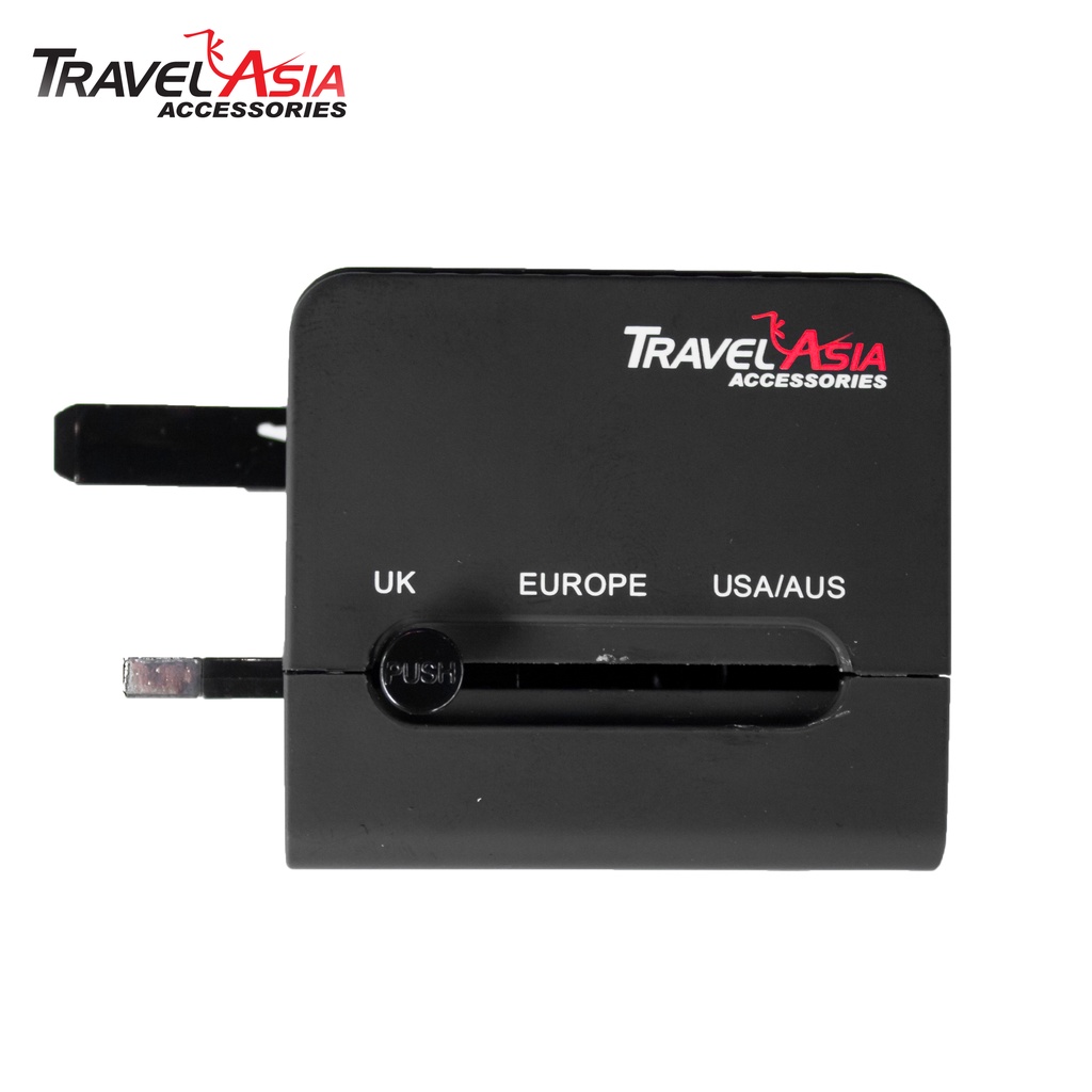 Mobile kiosk Universal Travel Adapter with Dual USB Port by Travel Asia | Compact Phone and Device Charger