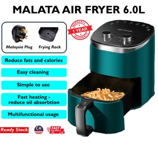 6 Litre Oil Free Air Fryer Non Stick Pan Healthy Lifestyle Easy Cleaning Household Cooker Smart Oven Kitchen Appliance