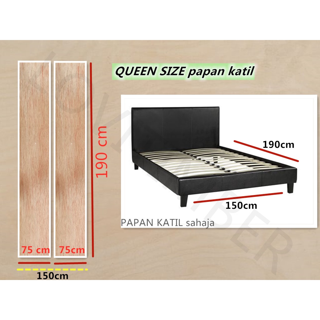 Papan Katilqueenking Size Papan Sajautk Papan Katil Plywood Queen Size Bed Frame Shopee 