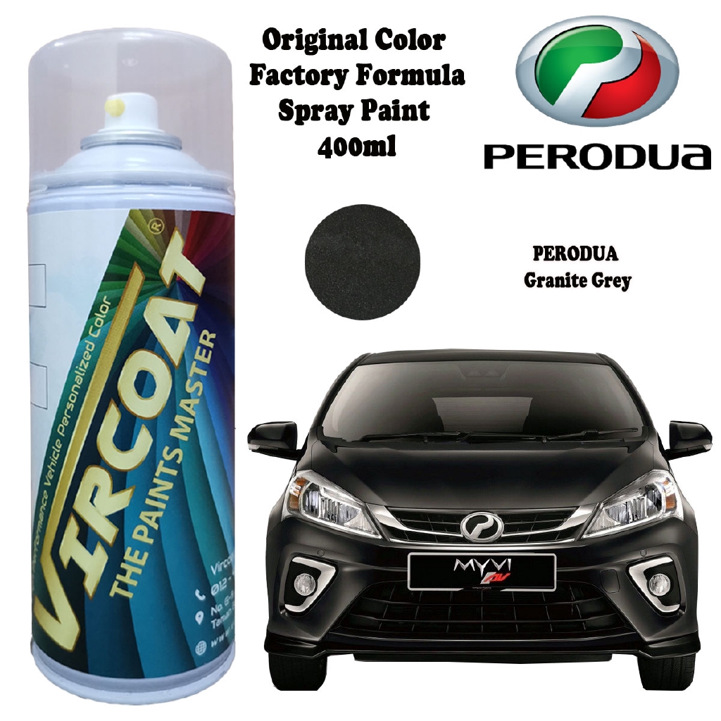 Vircoat Aerosol Spray 2k Paint Car Body Paint Granite Grey S43 Shopee Malaysia
