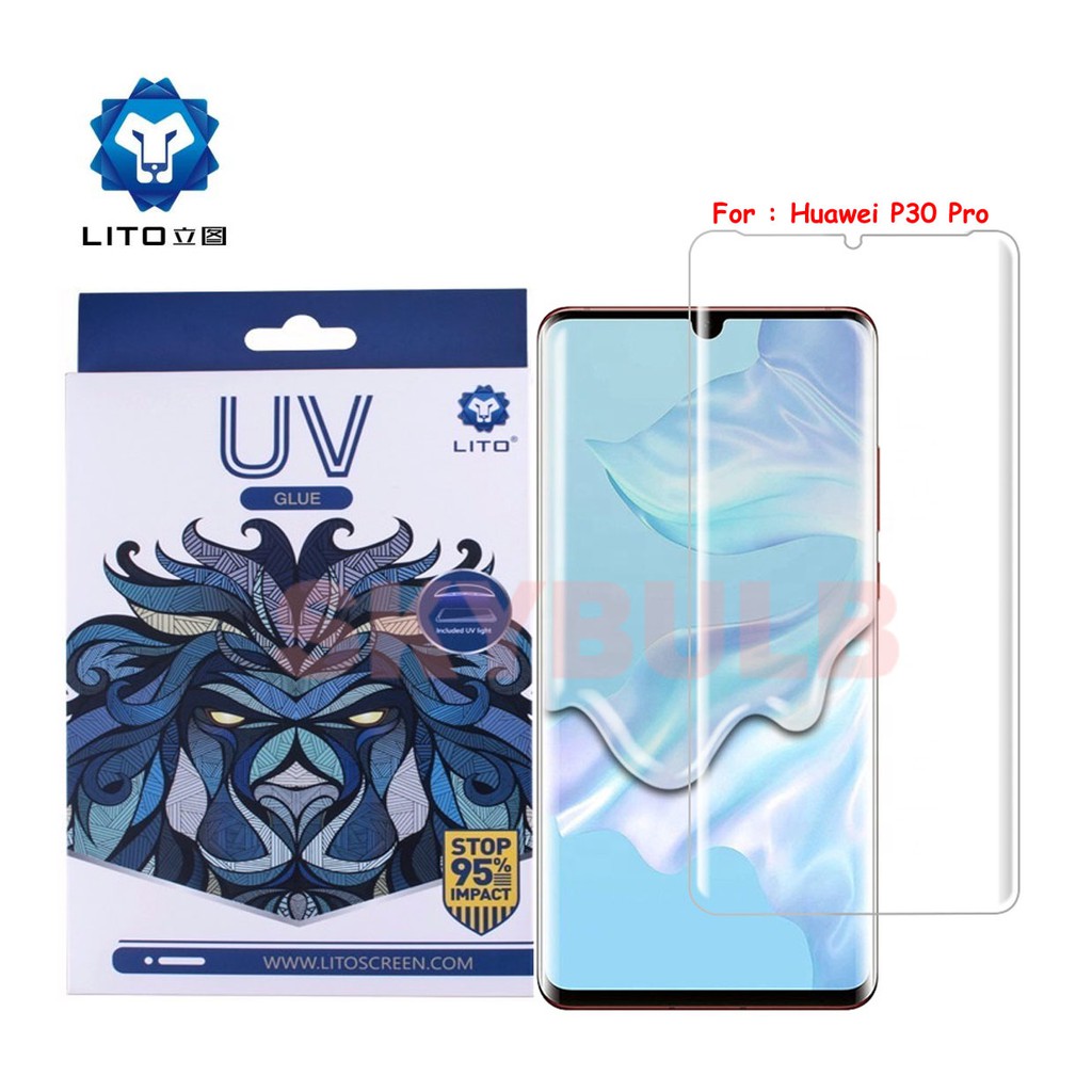 LITO UV LIQUID FULL GLUE TEMPERED GLASS FOR HUAWEI P30 PRO Shopee