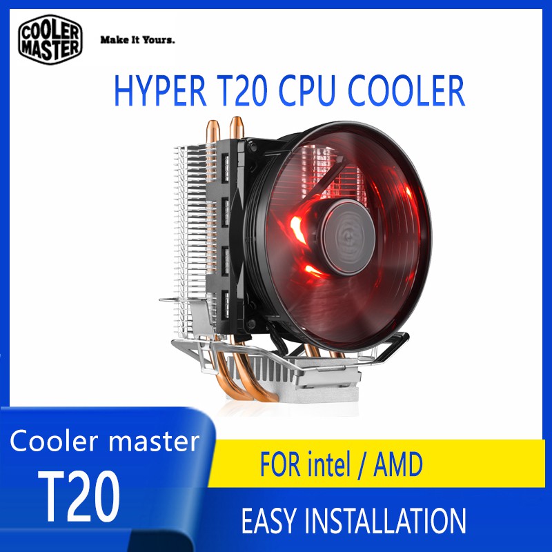 Cooler Master Hyper T20 RRT2V120FK 2 Heat pipe CPU Cooler For Intel 775 115X AMD AM4 T20 CPU