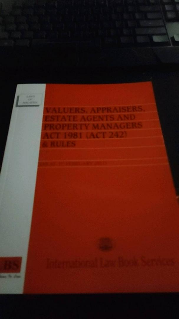 valuers, appraisers and estate agents rules 1986