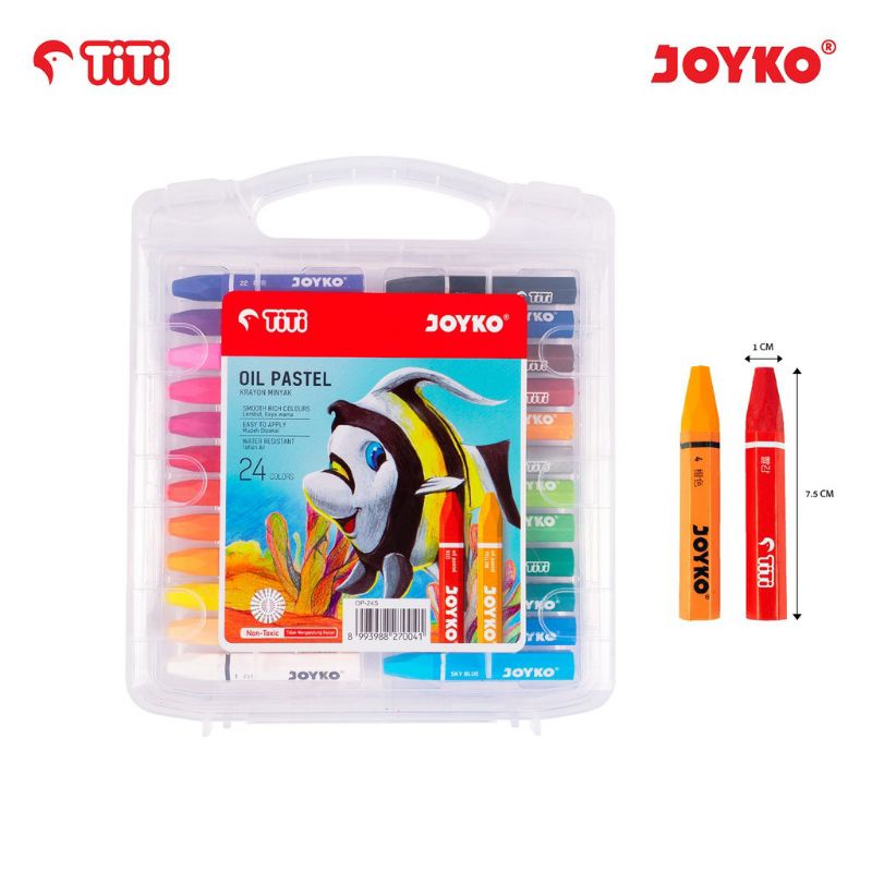 Titi Oil Pastel Crayon 24 Colors Joyko Oil Crayons Shopee Malaysia