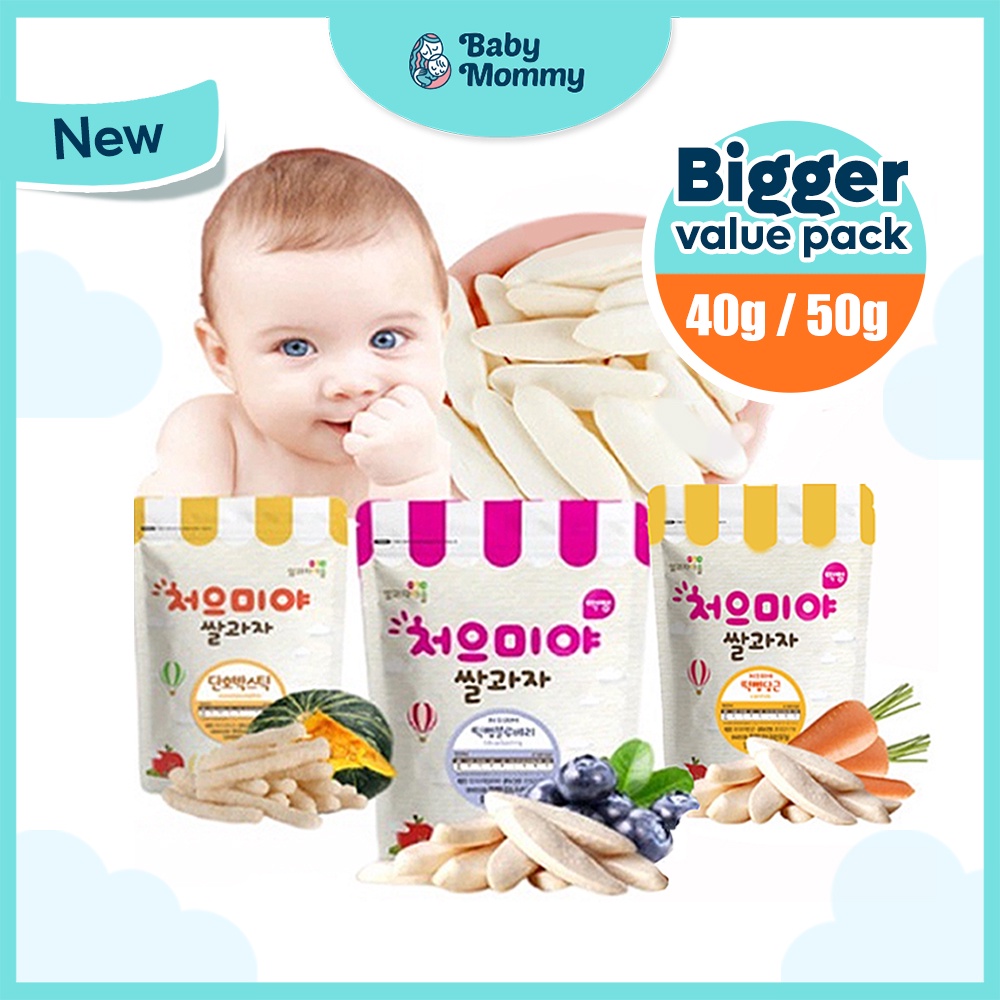 Ready Stock KOREA CHUMIYA CHEOUMIYA Rice Snack Organic Baby Snack Baby Food Baby Rice Cracker Baby Snacks Pop Stick