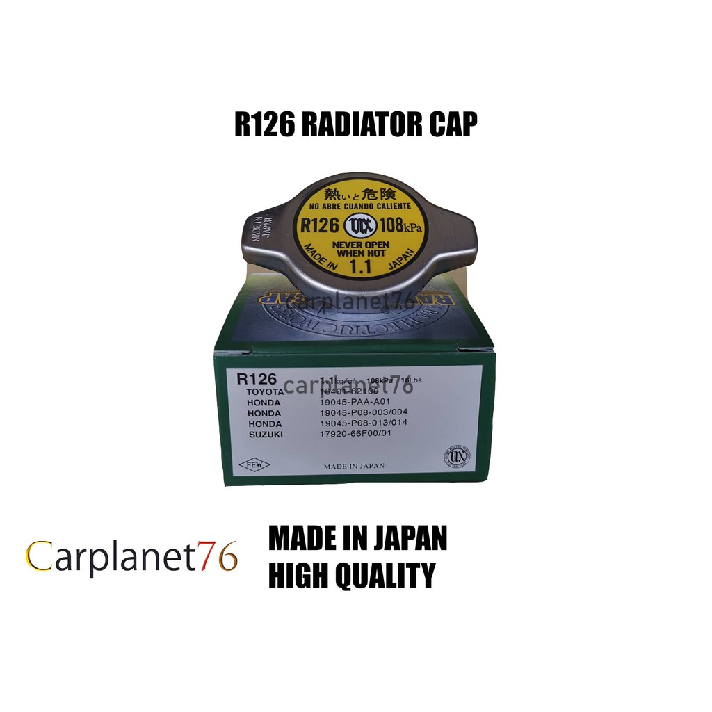 FEW RADIATOR CAP R126 1.1 MADE IN JAPAN HIGH QUALITY 