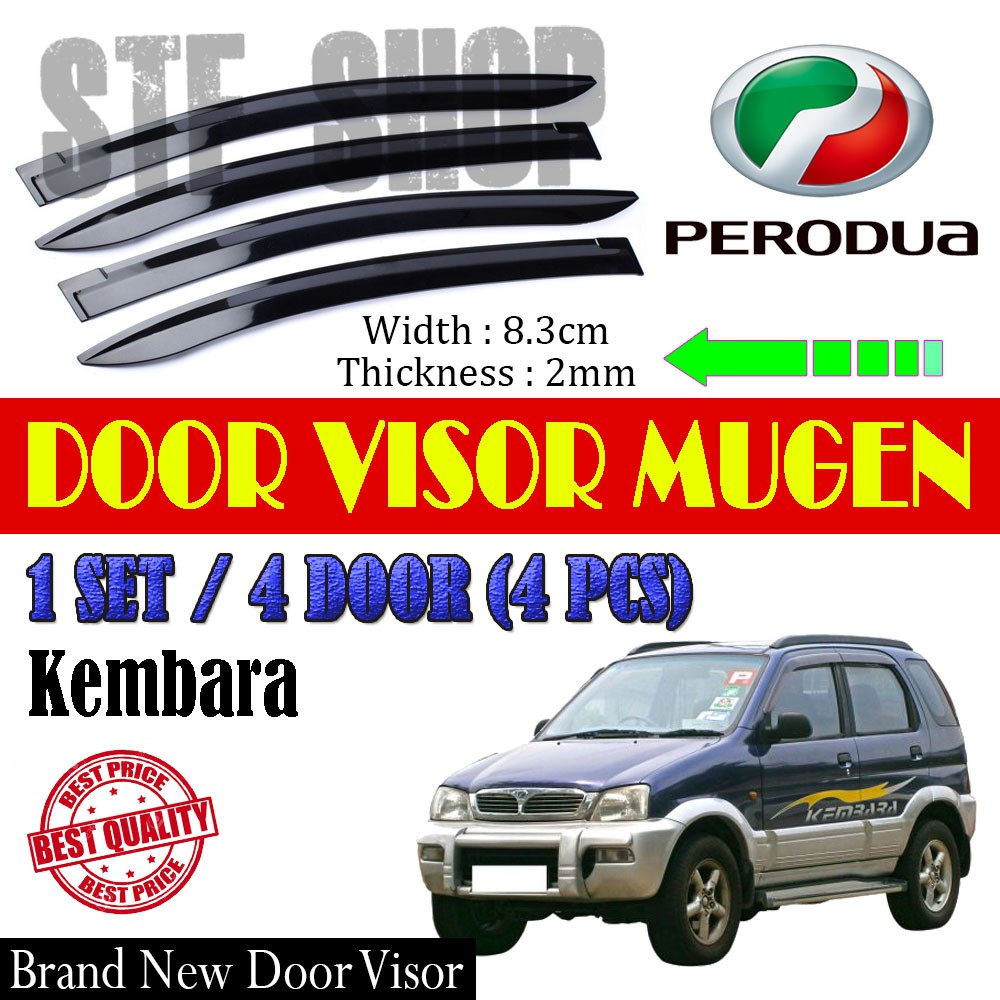 Door Visor Mugen Air Press Window Wind Deflector for 