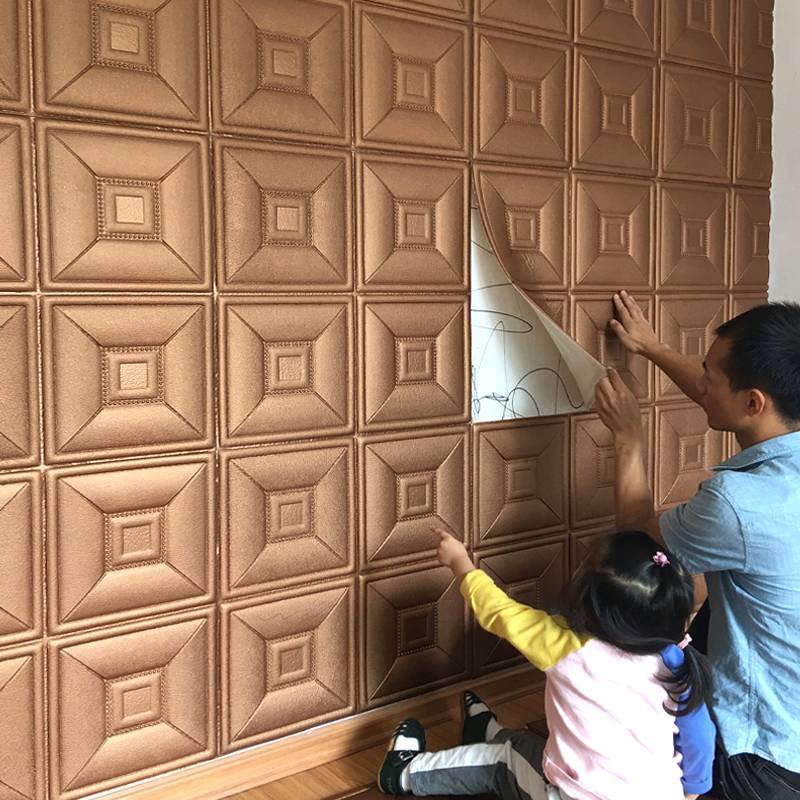 Thick 3d Wallpaper Sticker Brick Wall Decals Self Adhesive Pe Foam Ready Stock Ee Malaysia - Foam Brick Wallpaper Malaysia