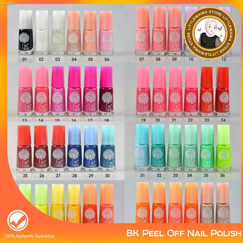 ⭐DISNEY⭐◎LittleWAWA - BK Peel Off Nail Polish Water Base 7ml Per pcs [Semua Warna Tersedia Stok] [60 Warna Untuk Pilihan
