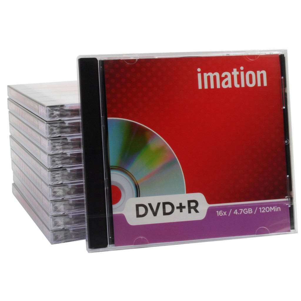 IMATION DVD+R 16X 4.7GB 120MIN 10PCS PACK BLANK DISC WITH CASE