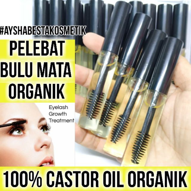 Pelebat bulu mata 100% Pure Organik Castor oil 10ml eye lashes extender Serum Moisturizing Growth Essence