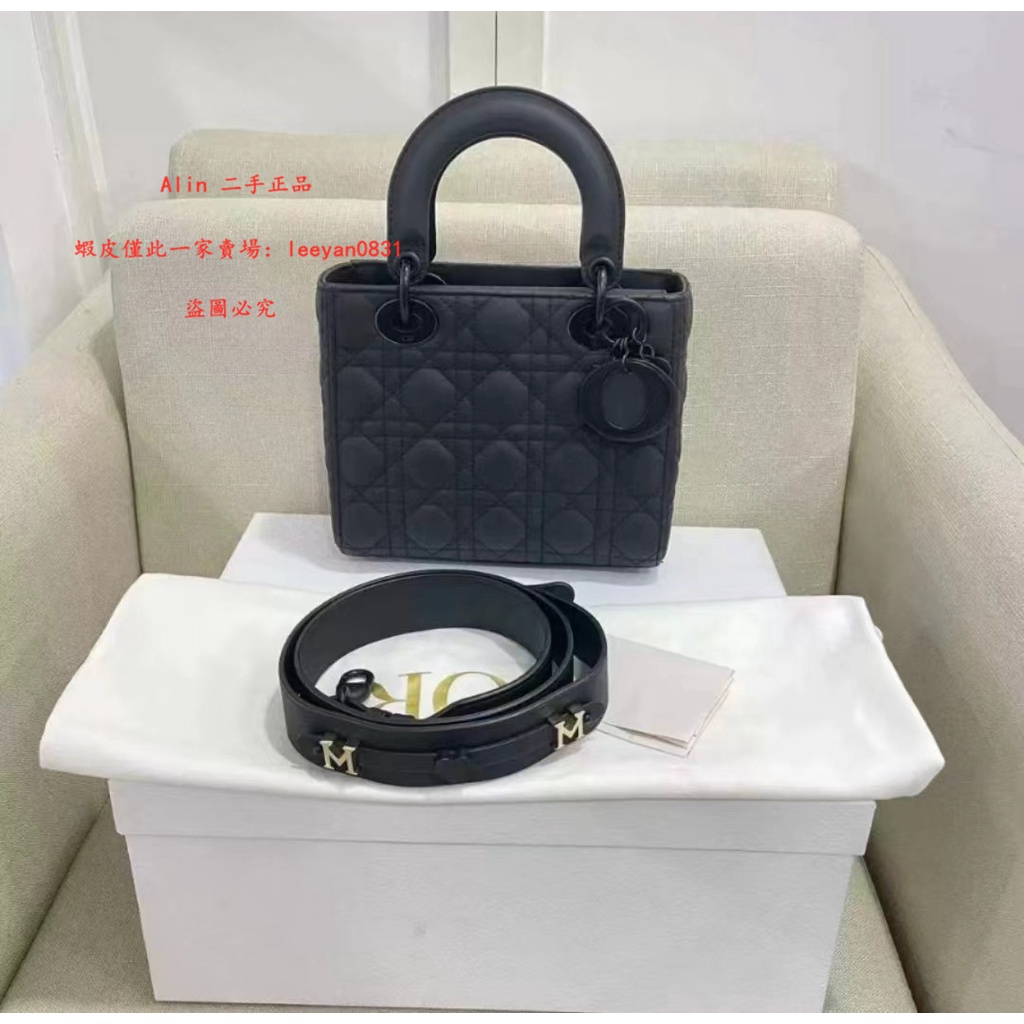 Dior Dior Dior Bag Black LADY DIOR Four Grid/Handbag/Shoulder Bag