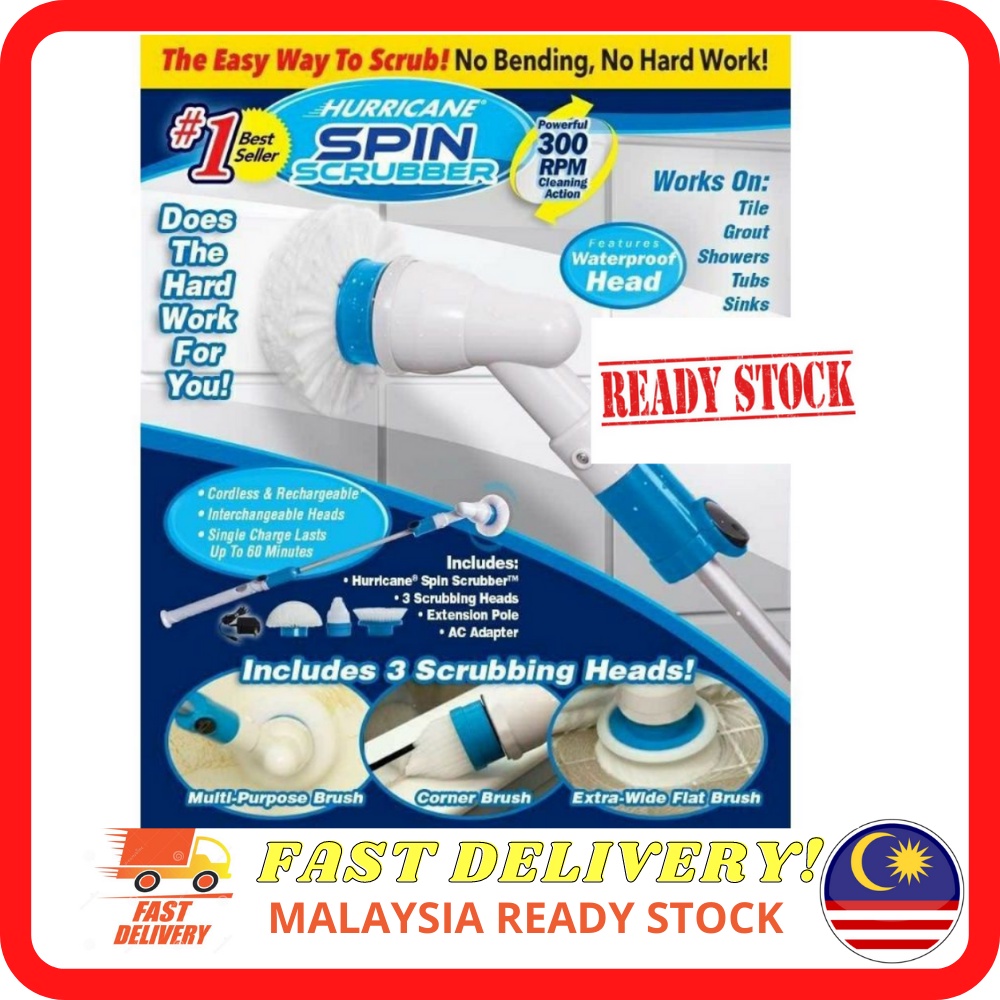 MESIN BERSIH CUCI LANTAI TANDAS BILIK AIR ALAT BERUS LANTAI TOILET Spin