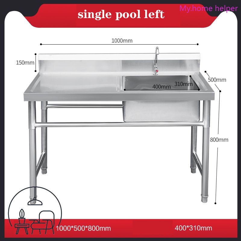 304 Stainless Steel Sink Handmade Kitchen Sink With Faucet Shopee   82bed1428dc9c5f6caa977d0505a0147