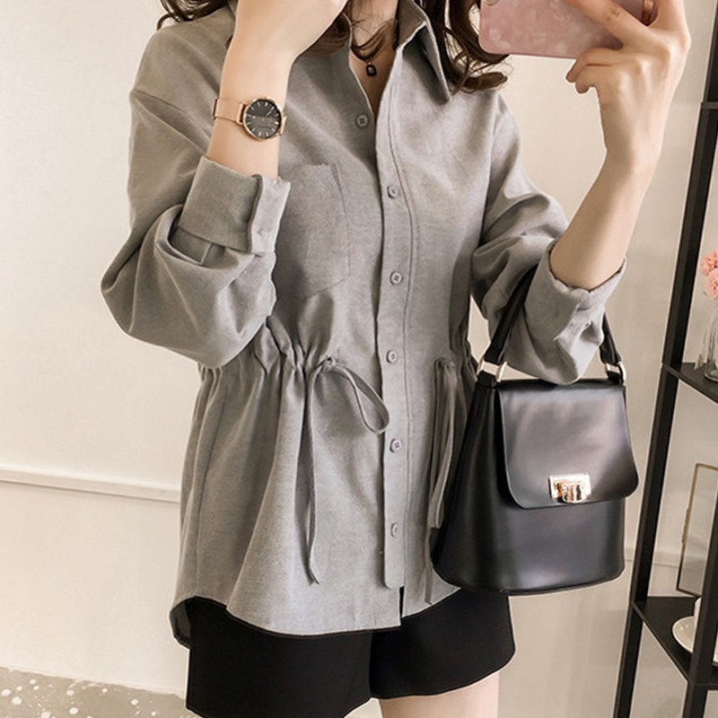 Fashion Ladies Long Shirt Women Blouse  Plus  Size  Baju  Tops  