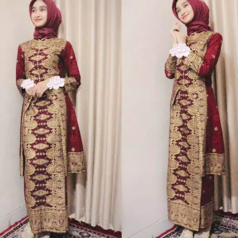 Songket Set Of Suji Palembang Couple Clothes Are Very Complete Size Shopee Malaysia