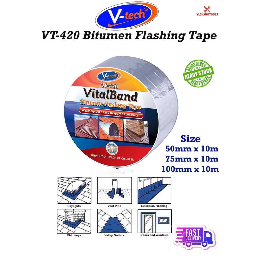 Vt 420 Vitalband Bitumen Flashing Tape 50mm 75mm 100mm