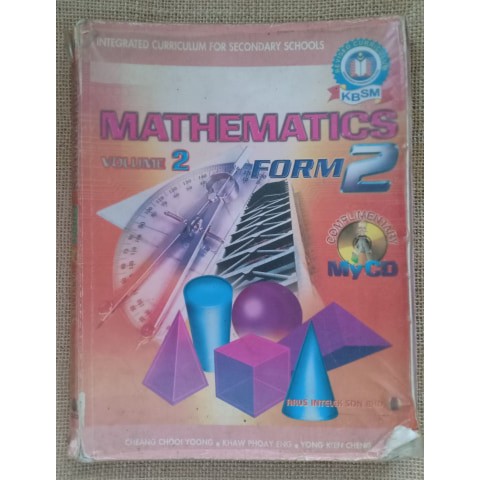 Used Kbsm Textbook Mathematics Form 2 Volume 2 Shopee Malaysia