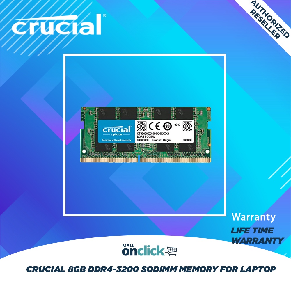 Crucial 8GB DDR4-3200 SODIMM Memory For Laptop (CT8G4SFRA32A) | Shopee ...