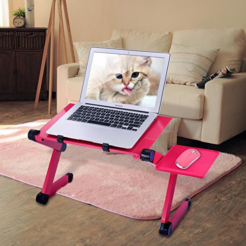 Cozy Desk Portable Adjustable Table Stand Up//Sitting Laptop Stand For Bed Sofa