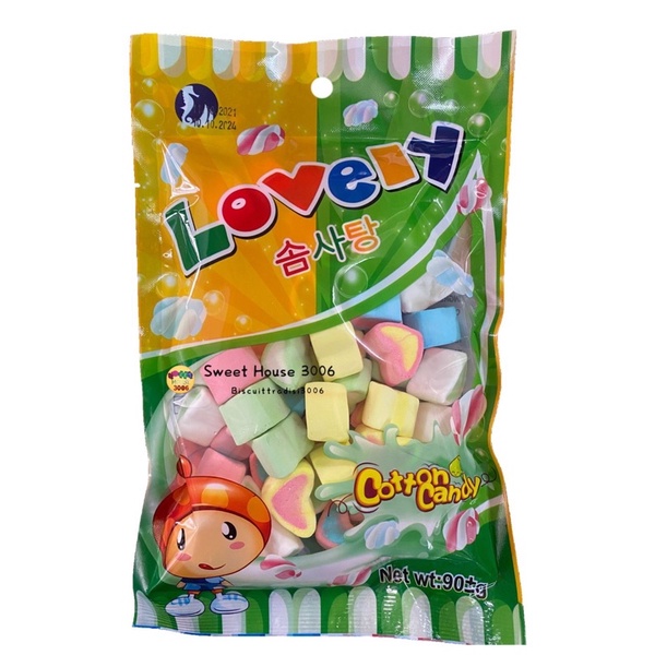 士 90g Marshmellow Cotton Candy  Random Design Childhood Snacks Makanan Ringan Gula Kapas 火爆零食 Sweet House 3006