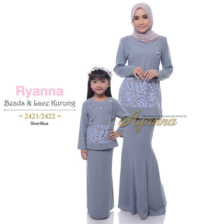 SALE RYANNA Baju kurung sedondon mak anak budak cantik 