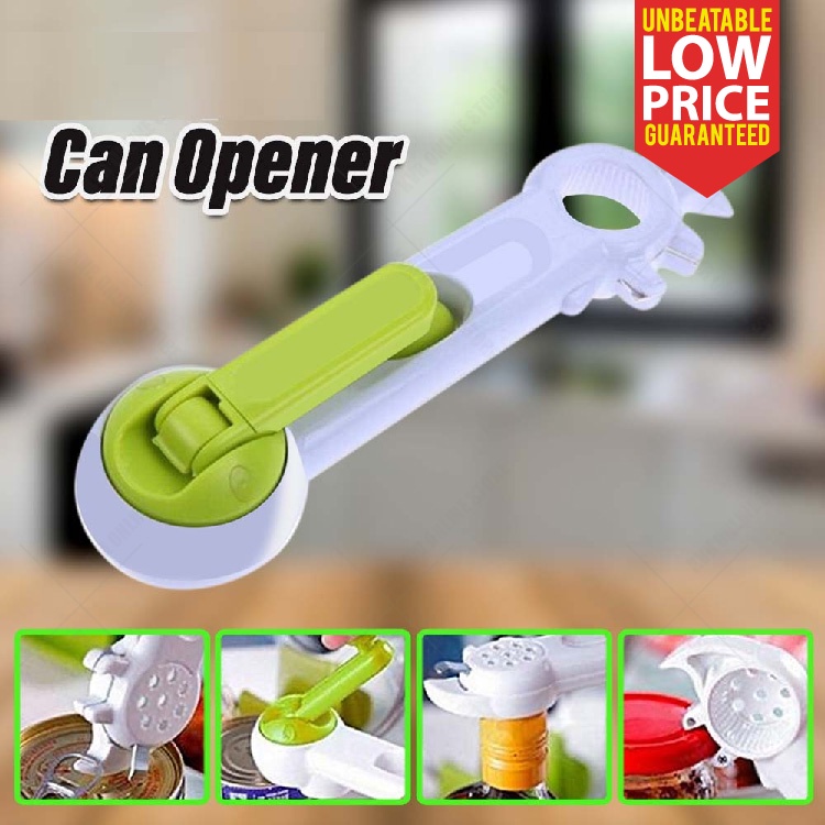 7in1 Multifunctional Can and Bottle Opener Knife Slicker Easy Open Jar / Alat Pembuka Tin 7 Dalam 1