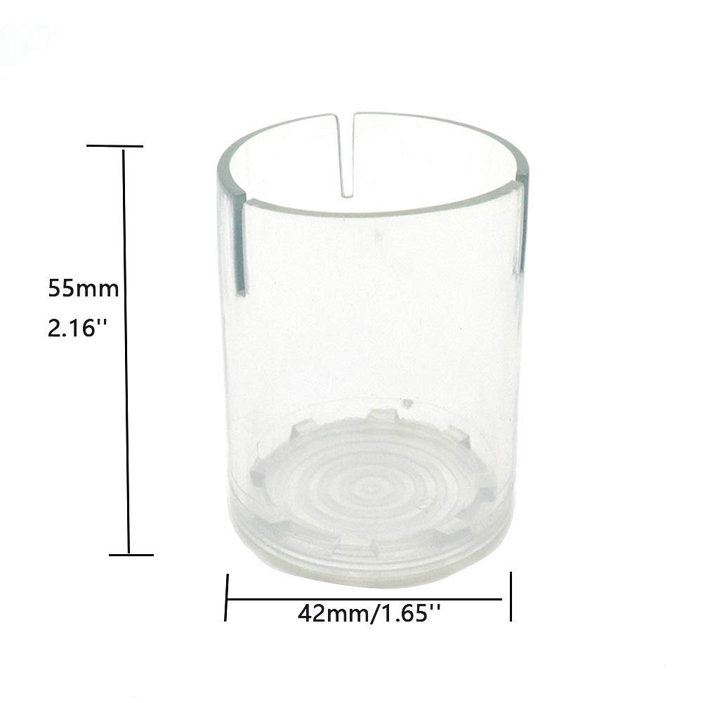 Clear Sleeve Felt Floor Protectors Round Transparent Fit 1 61 To