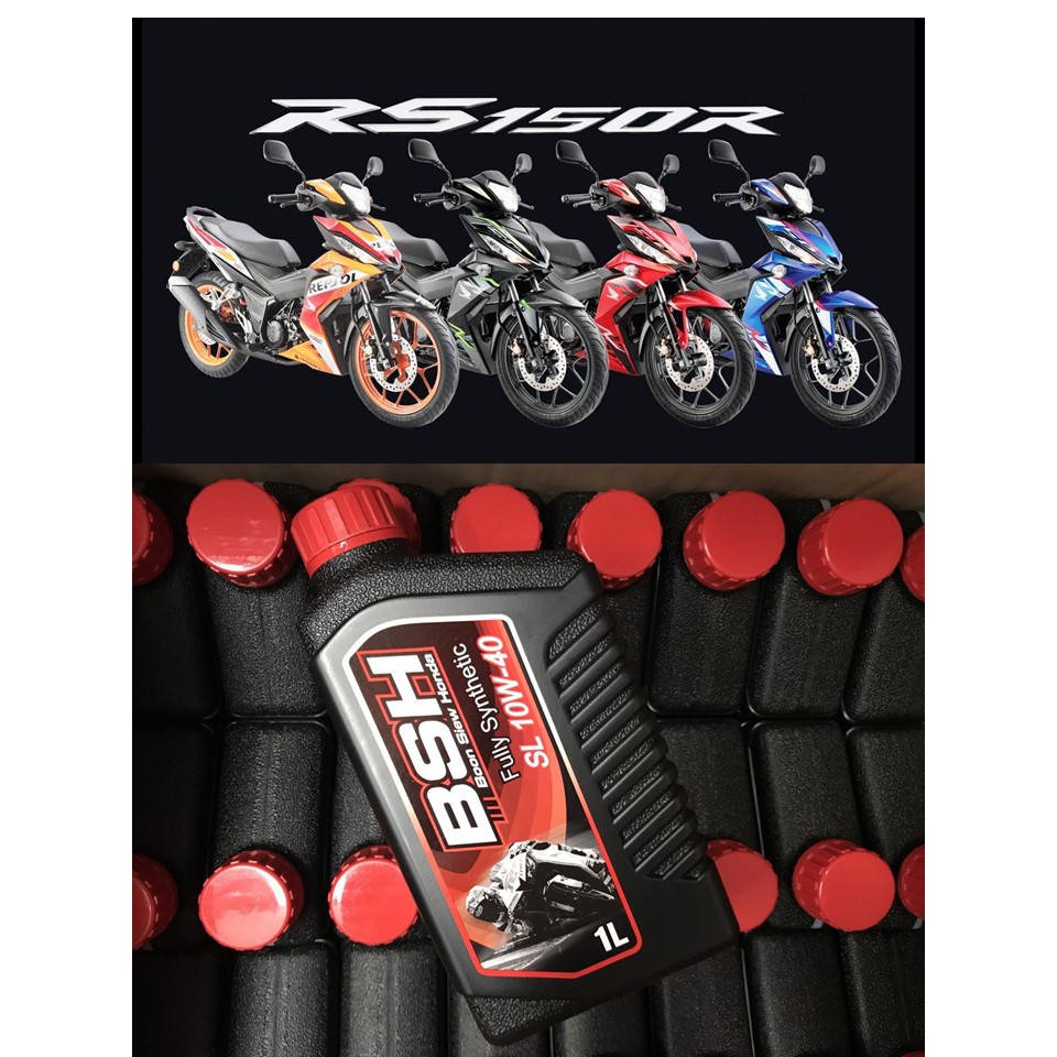 Boon Siew Honda BSH Fully Synthetic Engine Oil 4T RS150R DASH RS150 10W-40  API S 10W30 SEMI FULLY NEW/ ENGINE CLEANER