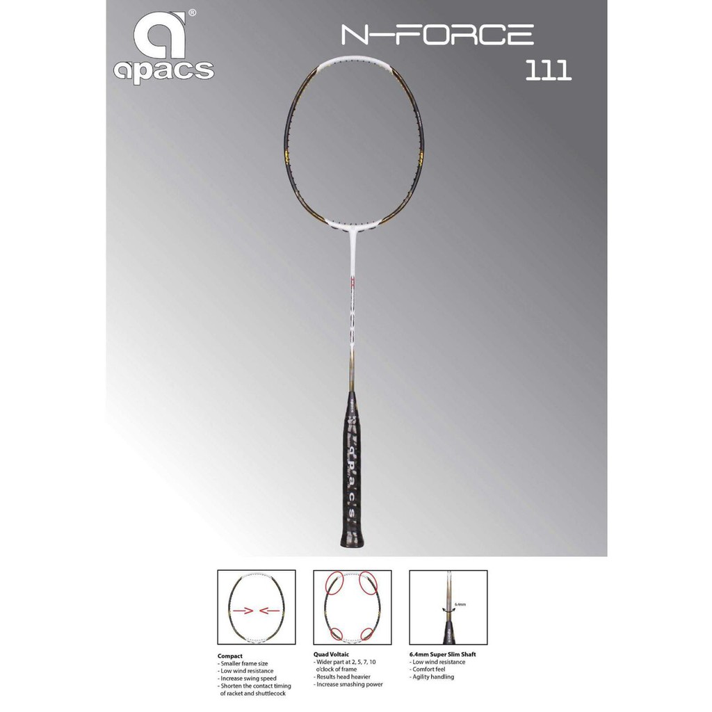 Apacs N Force 111 Badminton Racket Shopee Malaysia