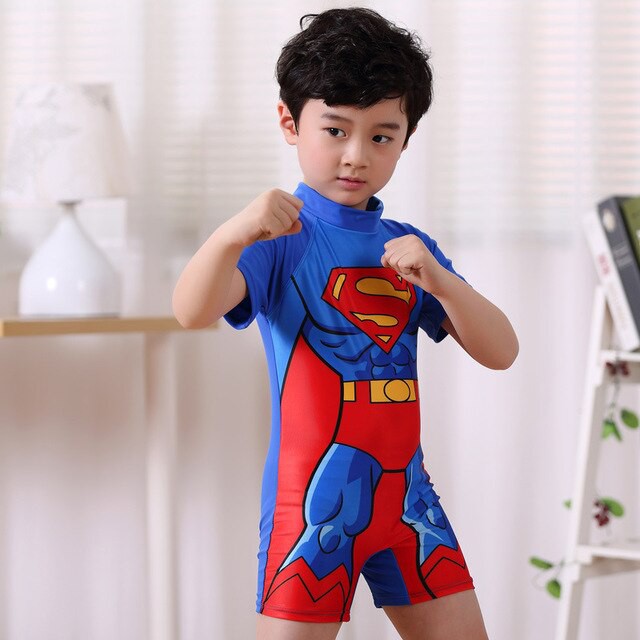 Swimsuit Boy Swim Suit Boy Swim Attire Short Sleeves Baju  