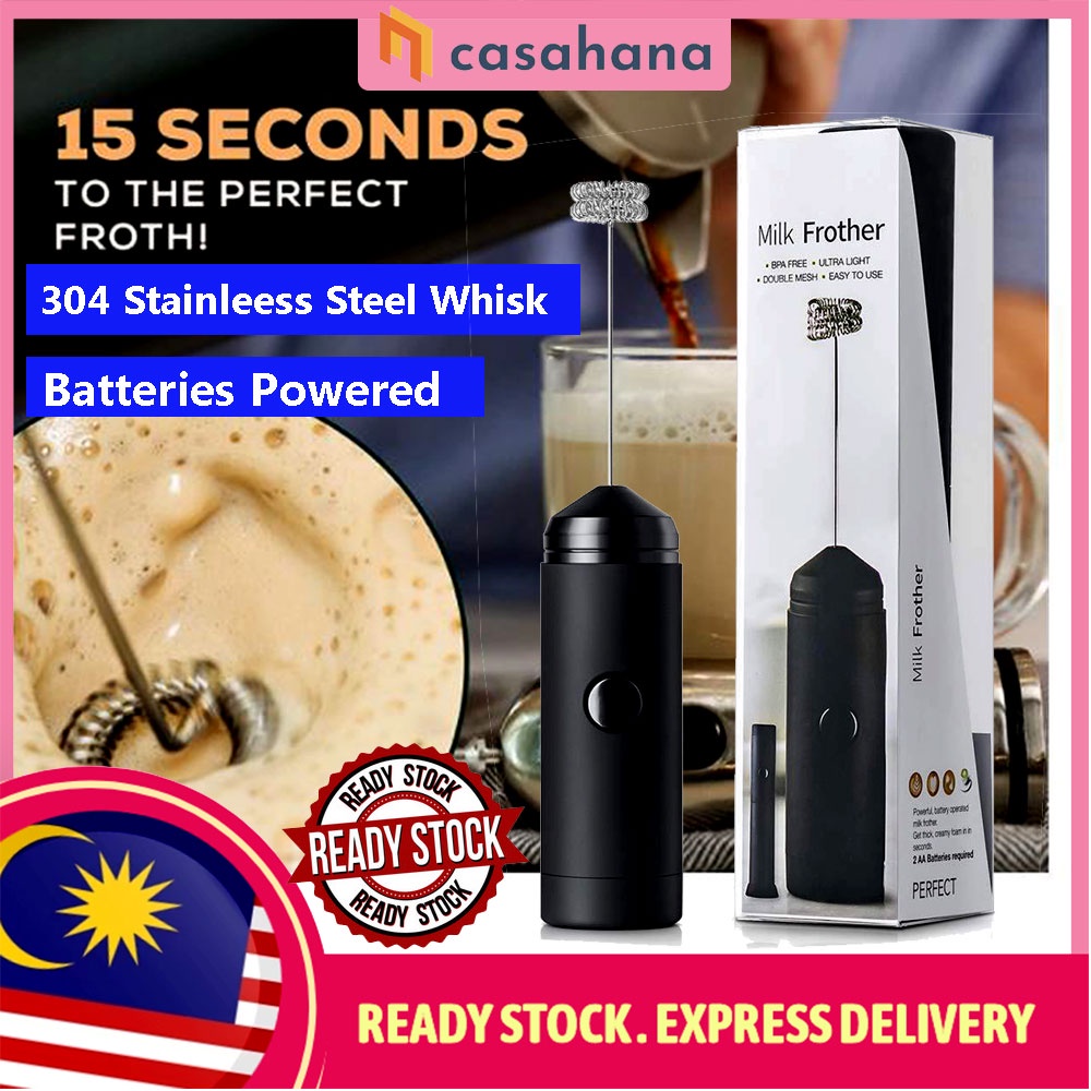 🔥MILK FROTHER DOUBLE WHISK🔥 Electric Handheld Mixer Stirrer Foamer Egg Maker Coffee Dalgona Latte Home Office MCC-2B D 2