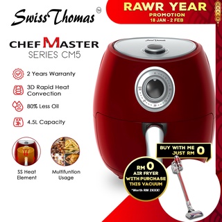 Image of SwissThomas Digital Air Fryer Series ChefMaster Oil Free Electric Fryer CM5 (4.5L/1400W)