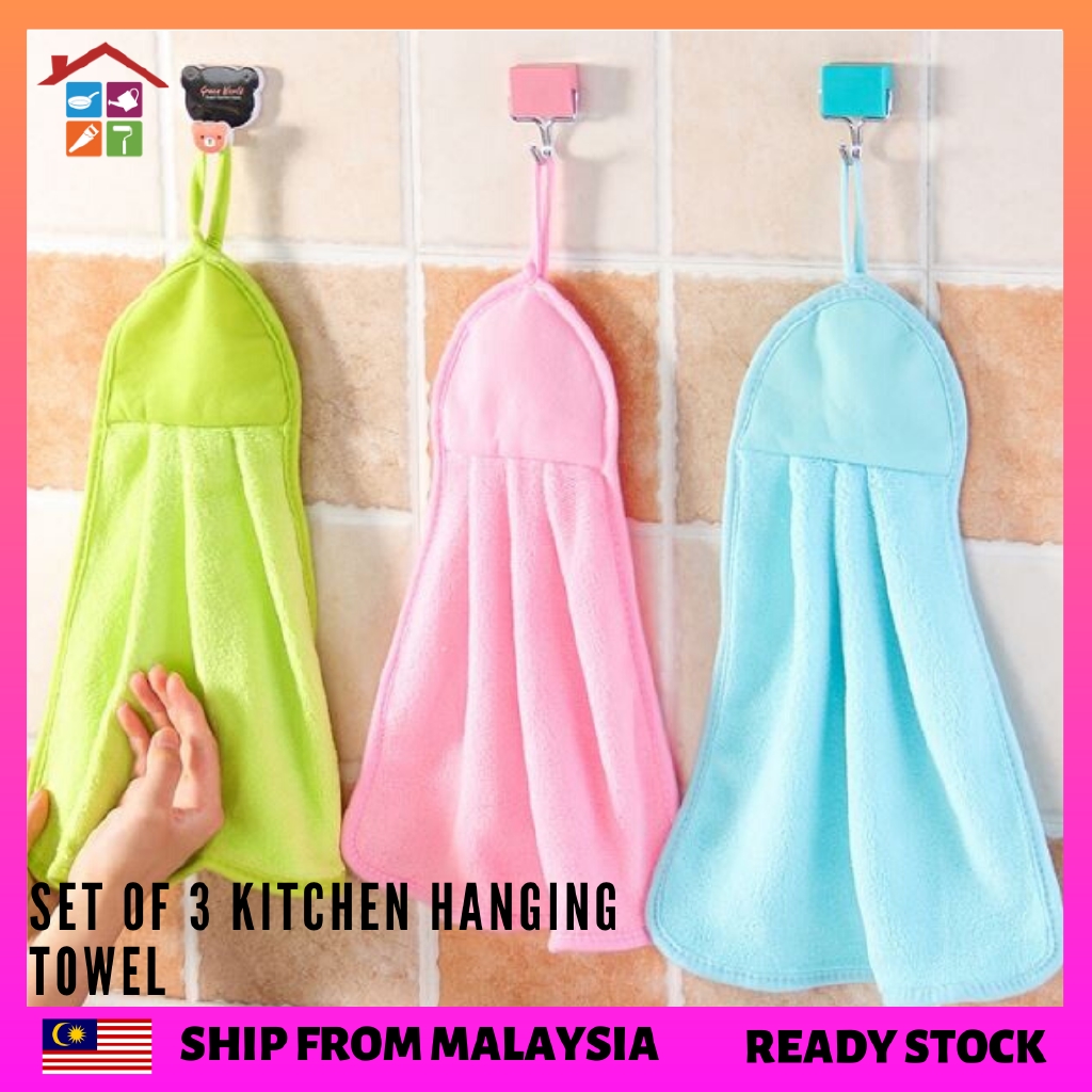Special Set Of 3 Hanging Kitchen Towel Kitchen Accessories Hand