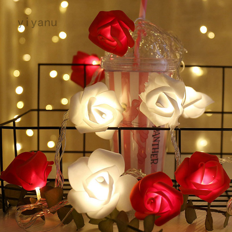 Rose Flower String Lights Hotel Wedding Photography Room Decoration Night Light Shopee Malaysia